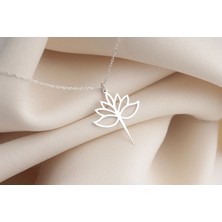 Nida Jewelry 925 Ayar Gümüş Lotus Kolye