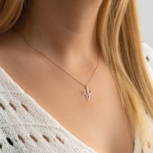 Nida Jewelry 925 Ayar Gümüş Kalp Detay Harf Kolye