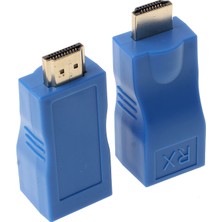 Landu Cat6 RJ45 Ethernet Üzerinden Hd 1080P Için 30M HDMI Uyumlu Extender Tx/rx Adaptörü - Mavi (Yurt Dışından)