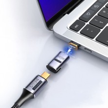 Landu Manyetik USB C Adaptörü 40GBPS 24PINS 3 Usb3.1 Için Type -C Konektörü - Mor (Yurt Dışından)