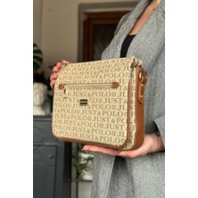 Just Polo Kum Taba Renk 5 Bölmeli Kadın Omuz Çantası 29CM 20 cm 10 cm 2068-LB