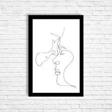 Trend Poster Siyah Çerçeve Görünümlü Tablo Retro Ahşap Poster