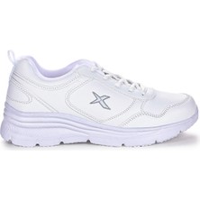 Kinetix Suomy Kadın Yürüyüş Bağcıklı Spor Ayakkabı Beyaz - Gri Nefes Alabilir Yapı ile Konforlu