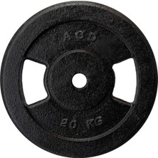 ACD Spor 2 Adet 20 kg Döküm Ağırlık Set 120 cm Barlı