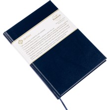 BİDEFTER Müzik Defteri - Anahtarsız - %100 El Yapımı, El Dikişi (İplik Dikiş) 1. Sınıf Termo Deri Ciltleme "Benzersiz Ürün" A/4 Lacivert