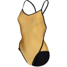 Arena Womens Arena 50TH Gold Swimsuit Diamond Back Kadın Yüzücü Mayosu 006183