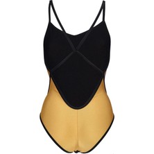 Arena Womens Arena 50TH Gold Swimsuit Diamond Back Kadın Yüzücü Mayosu 006183