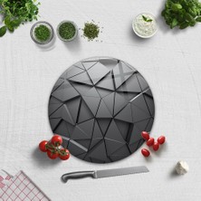 Decorita Antrasit Kristal | Cam Kesme Tahtası - Cam Kesme Tablası | Çap 32cm