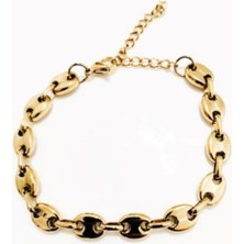 Hg.Aksesuar Unisex Antialerjik Çelik Zincir Bileklik