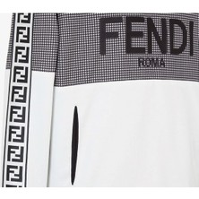 Fendi Panelled Logo-Embossed Hoodie