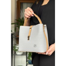 Just Polo Pamuk Dokuma Uzun Askılı 4 Bölmeli Kadın Çapraz Omuz ve El Çantası 22CM-20CM-9CM LB-4002