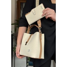 Just Polo Pamuk Dokuma Uzun Askılı 4 Bölmeli Kadın Çapraz Omuz ve El Çantası 22CM-20CM-9CM LB-4002