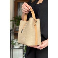Just Polo Pamuk Dokuma Uzun Askılı 4 Bölmeli Kadın Çapraz Omuz ve El Çantası 22CM-20CM-9CM LB-4002