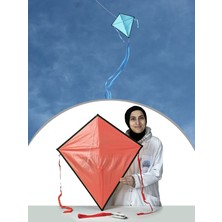 Gülen Uçurtma / Kumaş Çerçeveli Elmas Uçurtma - Düz Renk
