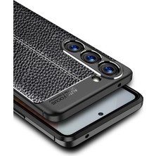 Casestreet Samsung Galaxy S23 Plus Kılıf Case Niss Silikon Deri Görünümlü Kamera Korumalı Siyah