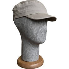 Rupen Kraft Çırtlı Düz Renk Kısa Trekli Yazlık Pamuklu Koton Castro Şapka