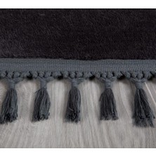 My Evilla Modern Dekoratif   Örgü Saçaklı Simirna  Peluş  Halı Yolluk