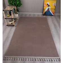 My Evilla Modern Dekoratif   Örgü Saçaklı Simirna  Peluş  Halı Yolluk