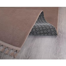 My Evilla Modern Dekoratif   Örgü Saçaklı Simirna  Peluş  Halı Yolluk