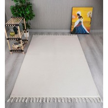 My Evilla Modern Dekoratif   Örgü Saçaklı Simirna  Peluş  Halı Yolluk