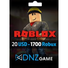 Dnz Game Roblox Gift Card 20 Usd 1700 Robux