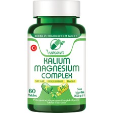 Yurdavit Kalium Magnesium Complex 60 Tablet Potasyum Magnezyum Sitrat Malat Bisglisinat Kompleks