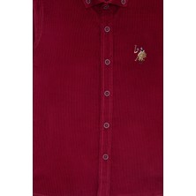 U.S. Polo Assn. Erkek Çocuk Vişne Desenli Gömlek 50254153-VR223