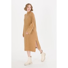 U.S. Polo Assn. Kadın Camel Melanj Triko Elbise 50253943-VR122