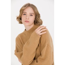 U.S. Polo Assn. Kadın Camel Melanj Triko Elbise 50253943-VR122