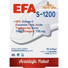 New Life Efa S-1200 90 Softgel Kapsül
