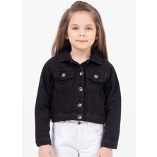 Hopi Kids Çocuk Kız Tek Kot Ceket D Hopi Kids - Siyah - 9-10 Yaş