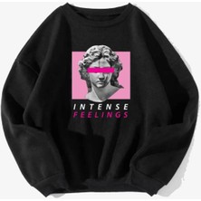 Spearly Unisex Intense Feelings Baskılı Oversize Sweatshirt10