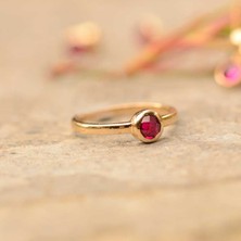 Engingold 14K Altın Renkli Taşlı Yüzük