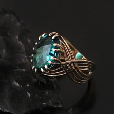 Engingold 14K Altın Paraiba Turmalin Taşlı Yüzük