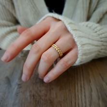 Engingold 14K Altın Başak Model Yüzük