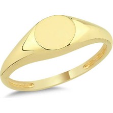 Engingold 14K Sade Altın Kadın Şovalye Yüzük