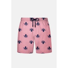 Ayyıldız 845 Erkek Pembe Desenli Deniz Şortu