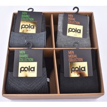 Pola 2023-33  Bambu Modal4 Lü  Çorap Set/karışık  Renk/40-44