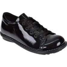 Pullman Hakiki Deri Kadın Casual Ayakkabı 34210   Siyah Rugan