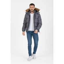 Hitch Tilki Kapşonlu Şişme Mont