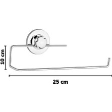 Piev Wenken Vidasız Ultra Güçlü Yapıştırma Lüks Krom Kağıt Havlu Askılığı