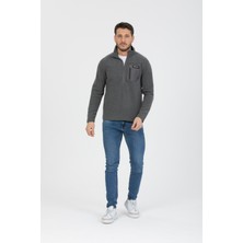 Hitch Yarım Fermuarlı Yan Cepli Selanik Hırka