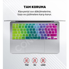 Conocer Furenfa Macbook Air 2020 13 Inc M1 A2337 / A2179 Uyumlu Türkçe Q Klavye Slim Şeffaf Klavye Koruyucu Kılıf