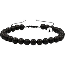 Osmanlı Doğal Taş Şungit 6 mm Merdiven Kapama Doğal Taş Bileklik