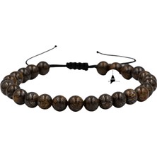 Osmanlı Doğal Taş Bronzit 6 mm Merdiven Kapama Doğal Taş Bileklik