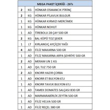 Jet Sanal Ramazan Gıda Erzak Kumanya Yardım Kolisi - Mega Paket - 26 Parça