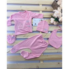 Çekik Bebek Yenidoğan Lovely Taş Detaylı Hastane Çıkışı 5li Set10