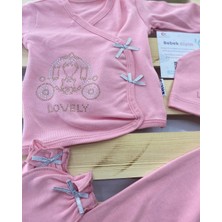 Çekik Bebek Yenidoğan Lovely Taş Detaylı Hastane Çıkışı 5li Set10
