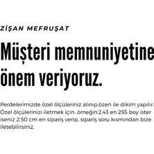 Zişan Mefruşat Krem Renk Saten Güneşlik Perde Yıkanabilir