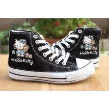 Violon Siyah Converse Model Hello Kitty & Friends Baskılı Kanvas Ayakkabı